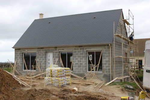 Ravalement de façade, enduit à Saint-Germain-sur-École